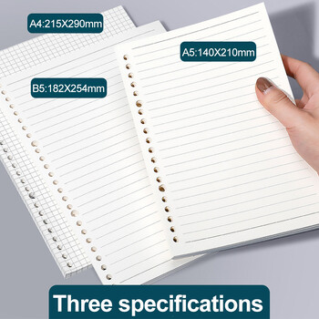 Σημειωματάριο A5 A4 B5 Loose Leaf Refill Spiral Binder Εσωτερική σελίδα Εβδομαδιαία Μηνιαία To Do Line Dot Grid Inside Paper Stationery