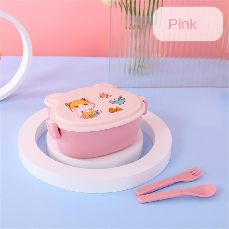 Cutie de prânz pentru copii, strat dublu, cu compartimente, cutie de prânz bento pentru copii, cutii de gustări pentru copii, etanșe, nou