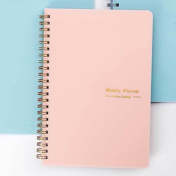 Английски График Weekly Planner52 Weekly Coil Planner Notebook График Дневи и планове за 2024 г. 2025 г. Дневници на корицата на паспорта