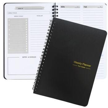 Английски График Weekly Planner52 Weekly Coil Planner Notebook График Дневи и планове за 2024 г. 2025 г. Дневници на корицата на паспорта