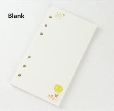 Kawayi A5 A6 Caiet cu frunze libere Reîncărcare Liant în spirală Pagina interioară Săptămânal Lunar To Do Line Dot Grid În interiorul hârtiei Papetarie