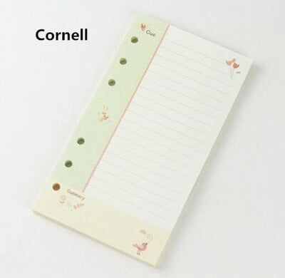 Kawayi A5 A6 Caiet cu frunze libere Reîncărcare Liant în spirală Pagina interioară Săptămânal Lunar To Do Line Dot Grid În interiorul hârtiei Papetarie