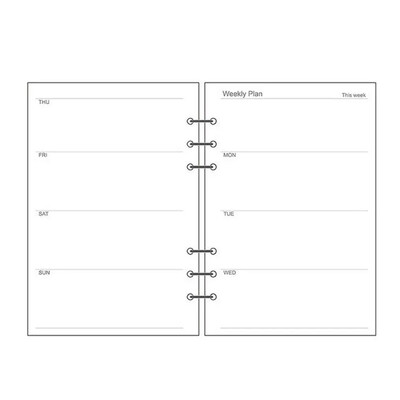 Fromthenoni armas täitepaberi täitematerjal Filofaxi spiraalsele sülearvutile A5 A6 A7 Planner värviline ruudustik tühi ülesannete loendi põhikirjatarbed