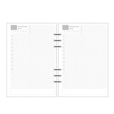 Fromthenoni armas täitepaberi täitematerjal Filofaxi spiraalsele sülearvutile A5 A6 A7 Planner värviline ruudustik tühi ülesannete loendi põhikirjatarbed