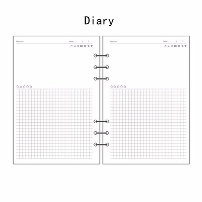 A5/A6/A7 brīvo lapu uzpildīšana spirālveida saistvielas plānotājs Dienasgrāmata Ievietot Grafiku Organizatora plāns 45 loksnes Piezīmes Papīrs 6 Caurumi Punktu režģis