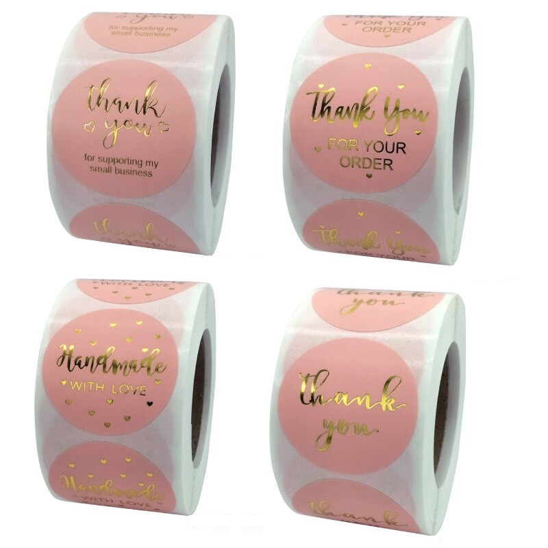 Valge käsitsi valmistatud armastusega kleebised 38 mm roosa küpsetussildiga pulmade tänukleebis peokaunistus ümbriku pitser kirjatarbed