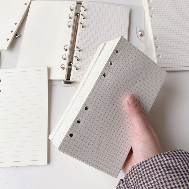 60 de coli Blocnotes cu frunze libere Rezervă cu hârtie interioară A5 A6 Bloc de note pentru pagini interioare Planificator de jurnal Blocnotes drăguț pentru biroul școlar