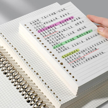 A5 A6 A7 Loose Leaf Notebook Refill 60 Sheets Spiral Binder Εσωτερική σελίδα Εβδομαδιαία Μηνιαία γραμμή με κουκκίδες To Do Line Inside Paper Stationery