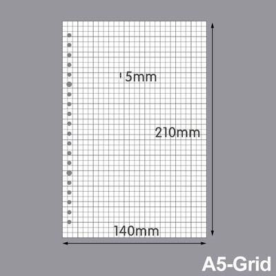 A5 A6 A7 Loose Leaf Notes Refill 60Sheets Spiral Binder Unutarnja stranica Tjedno Mjesečno Obaveze Linija Točka Mreža Unutar Papirnati pribor