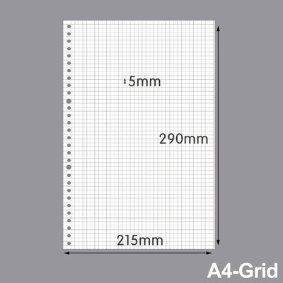 A5 A6 A7 Loose Leaf Notes Refill 60Sheets Spiral Binder Unutarnja stranica Tjedno Mjesečno Obaveze Linija Točka Mreža Unutar Papirnati pribor