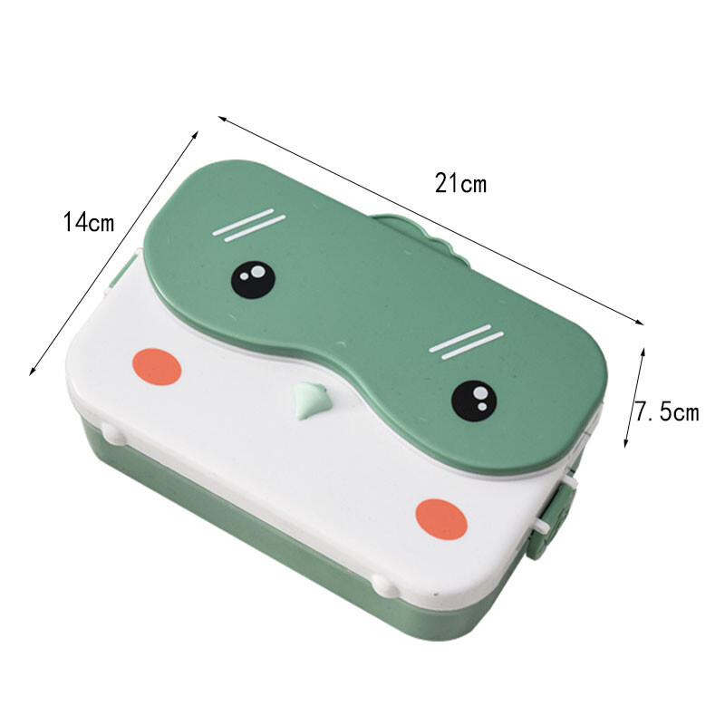 Cutie de prânz Bento pentru copii de școală, dreptunghiulară, din plastic rezistent la scurgeri, recipient portabil pentru alimente pentru cuptor cu microunde, Cutie de prânz pentru copii de școală