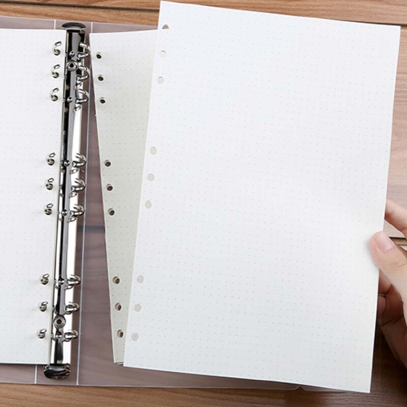 Bilježnica s prstenastim uvezom visoke kvalitete A5, osobna, A6, A7, uložak, dopuna, 6 rupa, spiralni rokovnik s listovima, unutarnja jezgra, 100 g papira
