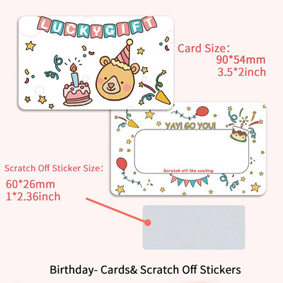 Poklon bonovi Kartice za struganje s naljepnicom za struganje za učionice malih poduzeća Motivacijske kartice za struganje za Stud