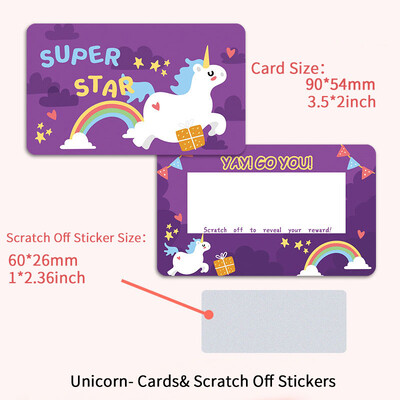 Poklon bonovi Kartice za struganje s naljepnicom za struganje za učionice malih poduzeća Motivacijske kartice za struganje za Stud