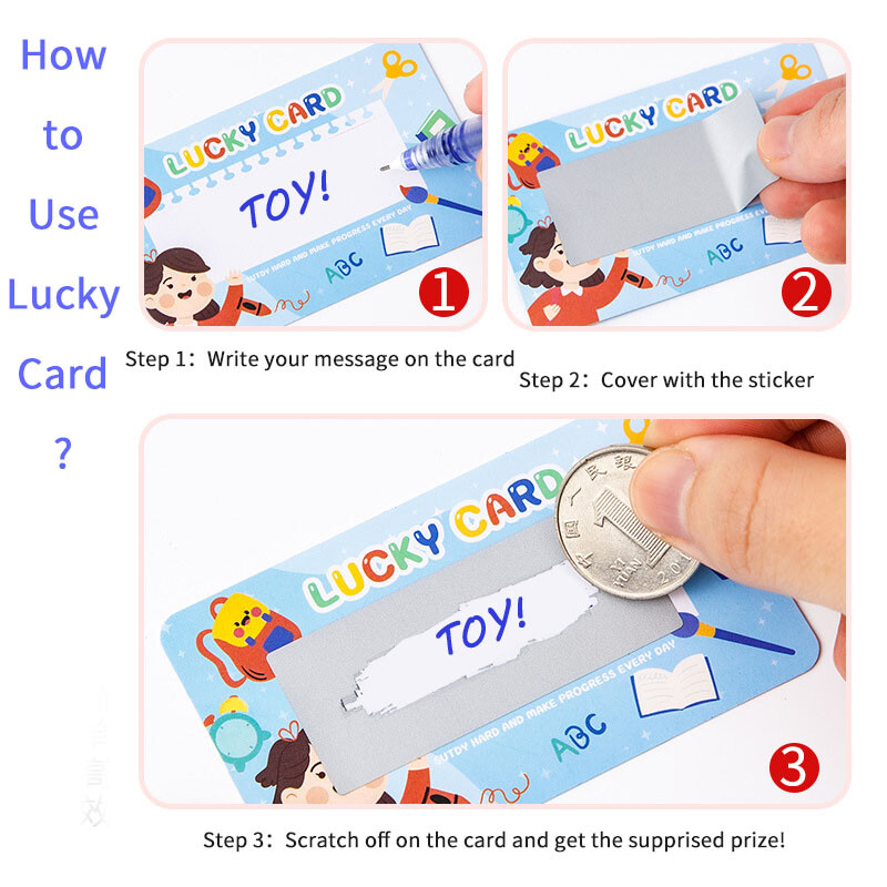 Poklon bonovi Kartice za struganje s naljepnicom za struganje za učionice malih poduzeća Motivacijske kartice za struganje za Stud