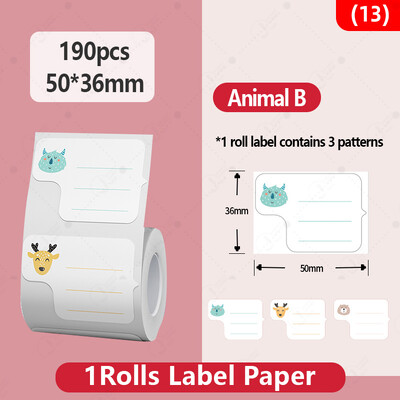 NiiMBOT B1/B21 анимационна цветна хартия за етикети водоустойчив принтер за стикер за етикети за домакински етикети за съхранение мини принтер