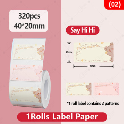 NiiMBOT B1/B21 анимационна цветна хартия за етикети водоустойчив принтер за стикер за етикети за домакински етикети за съхранение мини принтер