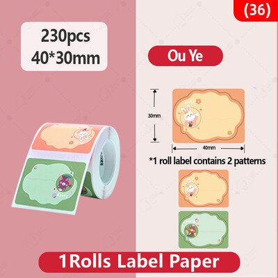 NiiMBOT B1/B21 анимационна цветна хартия за етикети водоустойчив принтер за стикер за етикети за домакински етикети за съхранение мини принтер