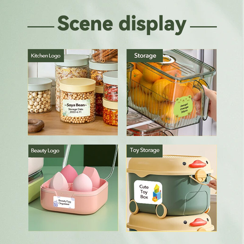 NiiMBOT B1/B21 анимационна цветна хартия за етикети водоустойчив принтер за стикер за етикети за домакински етикети за съхранение мини принтер