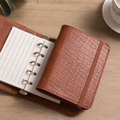 Fromthenon A8 M5 Кожен тефтер с отделни листове Мини джобни бележници с свободни листове Планер за дневници Офис канцеларски материали