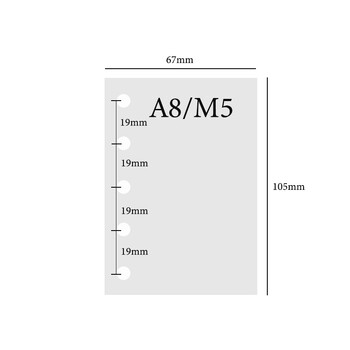 Fromthenon A8 M5 Кожен тефтер с отделни листове Мини джобни бележници с свободни листове Планер за дневници Офис канцеларски материали