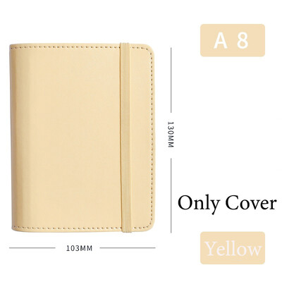 Fromthenon A8 M5 Кожен тефтер с отделни листове Мини джобни бележници с свободни листове Планер за дневници Офис канцеларски материали