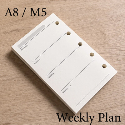 Fromthenon A8 M5 Кожен тефтер с отделни листове Мини джобни бележници с свободни листове Планер за дневници Офис канцеларски материали