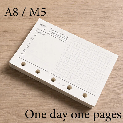 Fromthenon A8 M5 Кожен тефтер с отделни листове Мини джобни бележници с свободни листове Планер за дневници Офис канцеларски материали