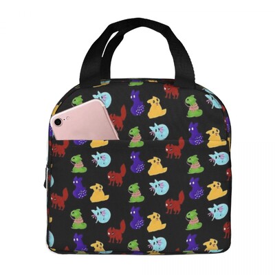 Rain World Downpour Slugcats Чанти за обяд Bento Box Lunch Tote Непропускливи чанти за пикник Cooler Thermal Bag for Woman Children School