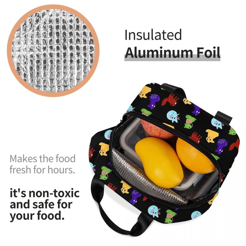 Rain World Downpour Downpour Slugcats Saci de prânz Bento Box Lunch Tote Saci de picnic rezistente la scurgeri Geantă termică Cooler pentru femeie, copii, școală