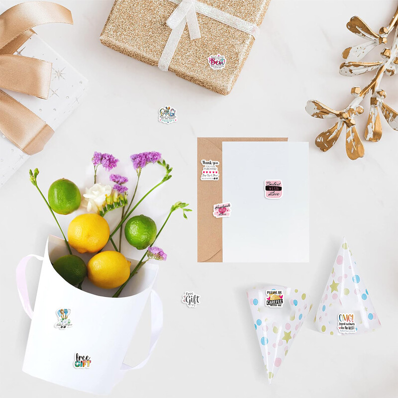 500 buc Autocolante de mulțumire cadou cadou Autocolante drăguțe de recompensă pentru școală, profesori, studenți, autocolante de papetărie pentru copii