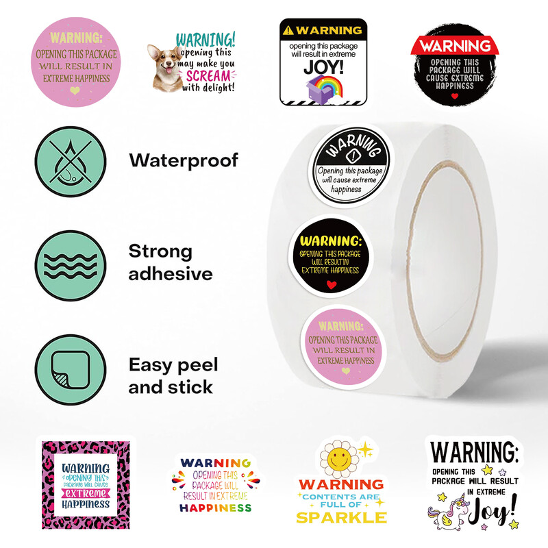 500 kom/rola Crtić Upozorenje jezik naljepnice Kawaii DIY pvc naljepnice za prijenosno računalo ukras naljepnica dječja nagrada igračka djevojka dar