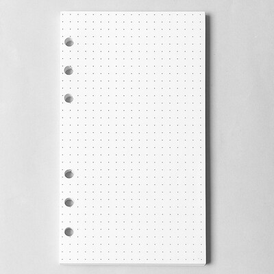 Caiet A5 A6 cu frunze libere Reîncărcare Liant în spirală Jurnal de pagină interioară Planificator lunar săptămânal Lista de activități Linie Dot Grilă în interiorul hârtiei