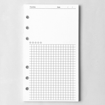 Caiet A5 A6 cu frunze libere Reîncărcare Liant în spirală Jurnal de pagină interioară Planificator lunar săptămânal Lista de activități Linie Dot Grilă în interiorul hârtiei