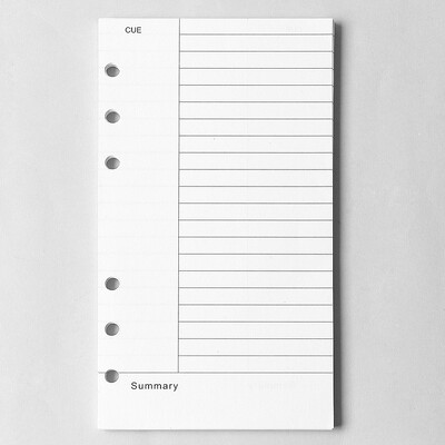 Caiet A5 A6 cu frunze libere Reîncărcare Liant în spirală Jurnal de pagină interioară Planificator lunar săptămânal Lista de activități Linie Dot Grilă în interiorul hârtiei