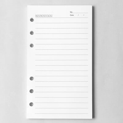 Caiet A5 A6 cu frunze libere Reîncărcare Liant în spirală Jurnal de pagină interioară Planificator lunar săptămânal Lista de activități Linie Dot Grilă în interiorul hârtiei