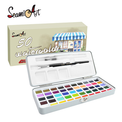 Seamiart 50/72/90/100 jednobojni set akvarelnih boja Basic Neone svjetlucavi akvarelni pigmenti za crtanje pribor za bojenje