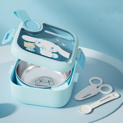 Cutie de prânz Sanrio My Melody de 750 ml Cinnamoroll Kawaii Desene animat drăguț de capacitate mare pentru studenți de uz casnic, cutie izolată pentru masă, veselă