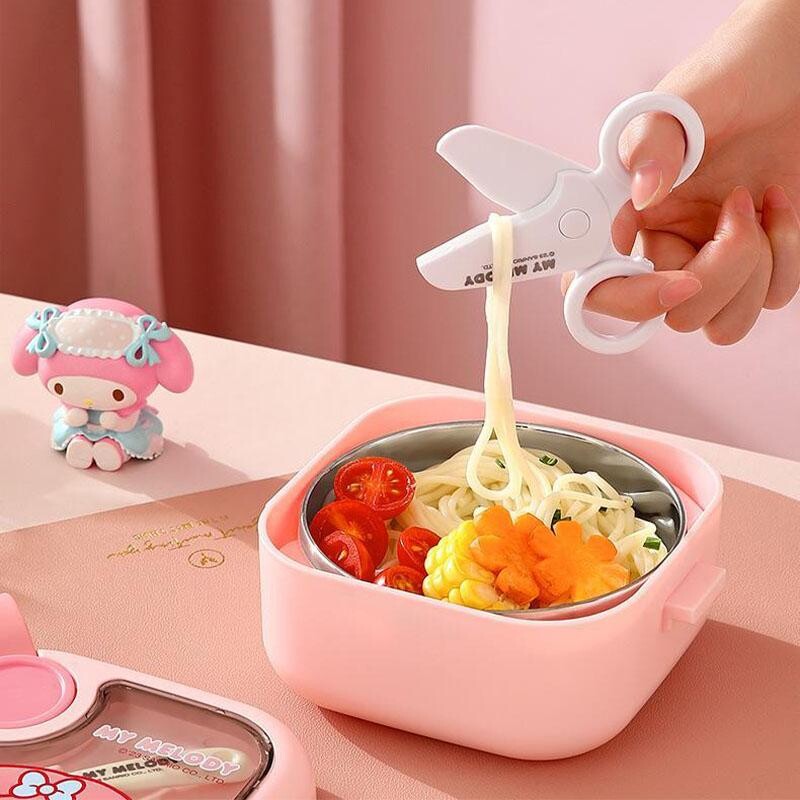 Cutie de prânz Sanrio My Melody de 750 ml Cinnamoroll Kawaii Desene animat drăguț de capacitate mare pentru studenți de uz casnic, cutie izolată pentru masă, veselă