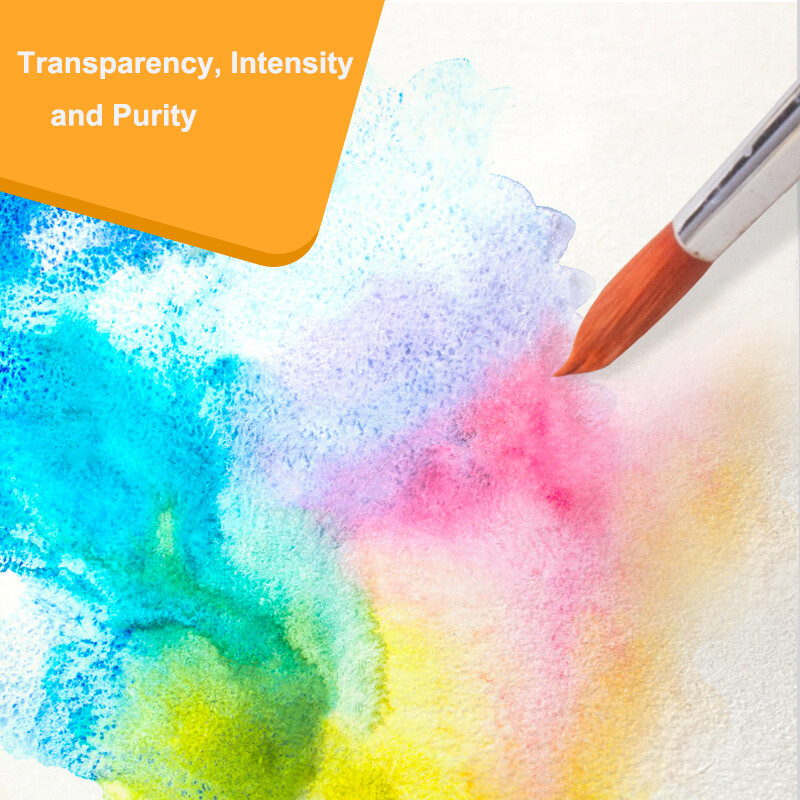 „White Nights Sonnet Artists“ akvarelių dažų rinkinys, 16/24 Ryškių ir ryškių spalvų visos keptuvės 2,5 ml kartoninėje dėžutėje, pagaminta Rusijoje