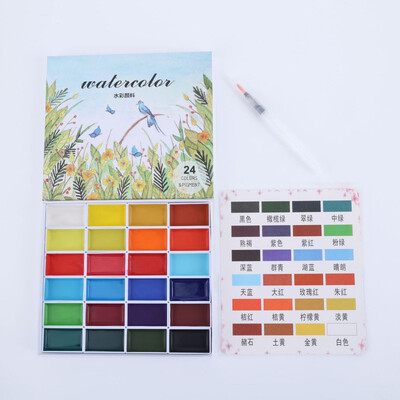 Suur professionaalne akvarellikomplekt 48/24/12 värviga tahke pigment pintsliga maalimiskomplektiga kunstnikele üliõpilaste kunstitarbed