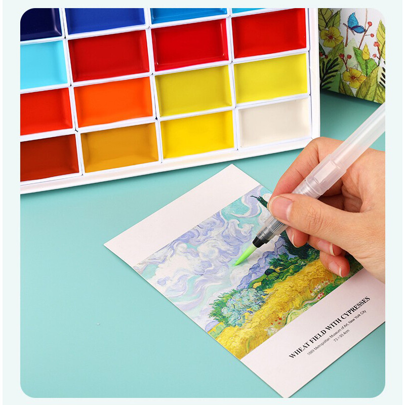 Suur professionaalne akvarellikomplekt 48/24/12 värviga tahke pigment pintsliga maalimiskomplektiga kunstnikele üliõpilaste kunstitarbed