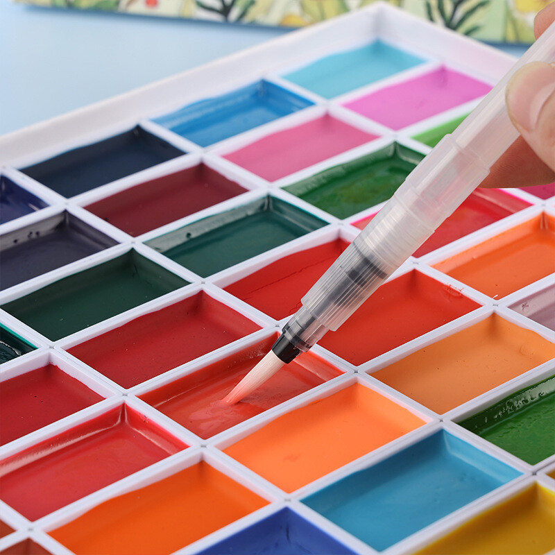 Suur professionaalne akvarellikomplekt 48/24/12 värviga tahke pigment pintsliga maalimiskomplektiga kunstnikele üliõpilaste kunstitarbed
