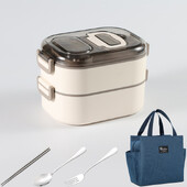 Clearly 304 roostevabast terasest söögikarp, kaasaskantav lekkekindel toiduainete hoiukonteiner koolitöötaja lastele õues matkamiseks Bento kasti komplekt