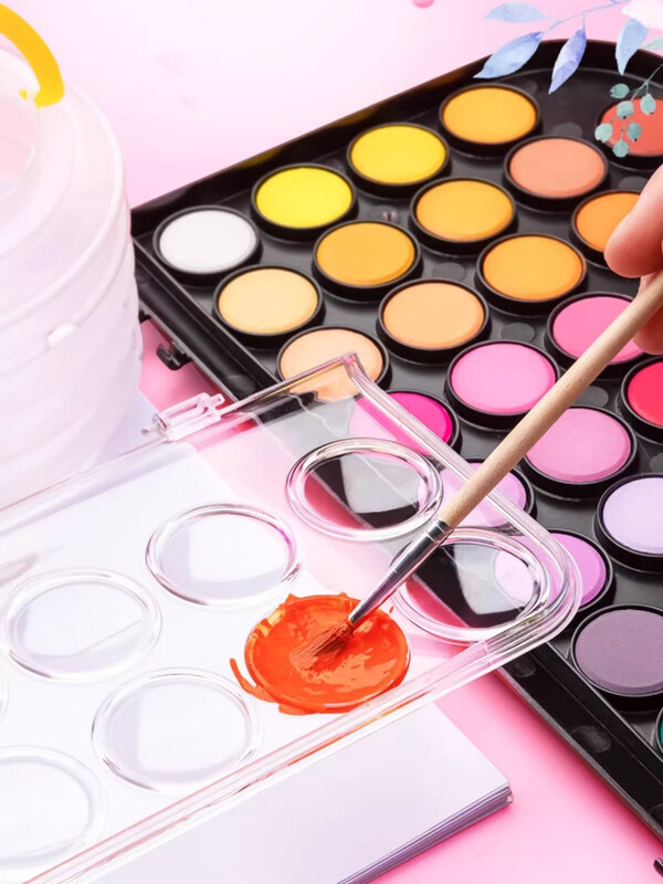 Tahke akvarellivärvikomplekt 28.12.36.48 Värvid Joonistuskunstnike Kool Vesivärv Pigment pintslikomplektiga Kunstitarbed