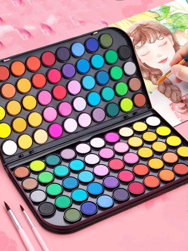 Tahke akvarellivärvikomplekt 28.12.36.48 Värvid Joonistuskunstnike Kool Vesivärv Pigment pintslikomplektiga Kunstitarbed