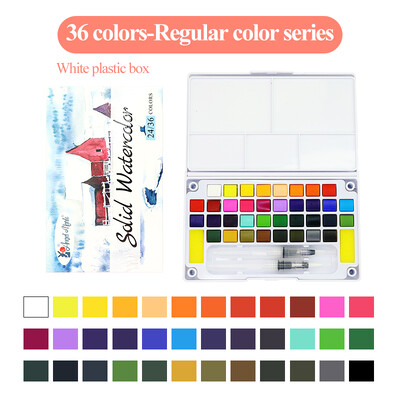 AngelMark Solid Watercolor Paint Set Portable Professional Drawing Pearlescent Watercolor Pigment for Painting Art Supplies