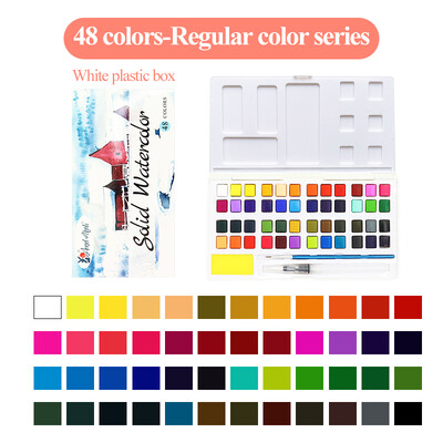 AngelMark Solid Watercolor Paint Set Portable Professional Drawing Pearlescent Watercolor Pigment for Painting Art Supplies