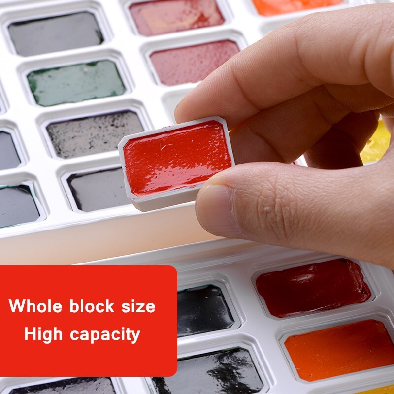 16/24 Color Solid akvarellvärvikomplekt White Night Student tasemel akvarellmaalivärv algajatele ja kunstiüliõpilastele