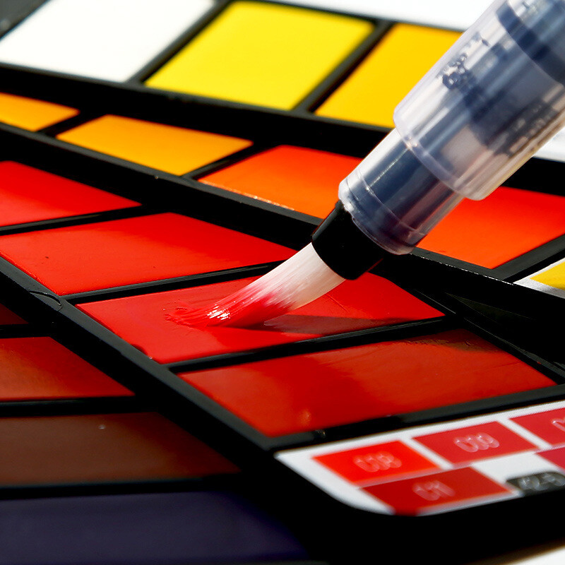 18/25/33/42 Jednobojni set akvarela, sklopivi putni akvarel s vodenim kistom, olovka, specifičan alat za slikanje u obliku lepeze